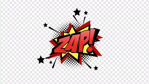 Zap Text Comic Burst Alpha