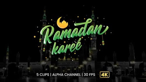 Ramadan Kareem Decorative Script Title Animation Pack
