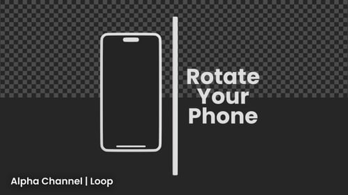 3D Please Rotate Your Phone Animation | Alpha Channel