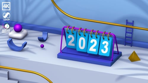 Calendar Flip to New Year 2023