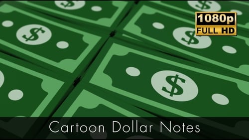 Cartoon Dollar Notes / Cartoon Dollar Notes Loop Animation