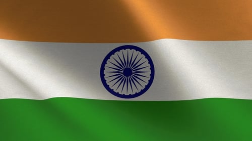 Realistic Waving India Flag Seamless Loop