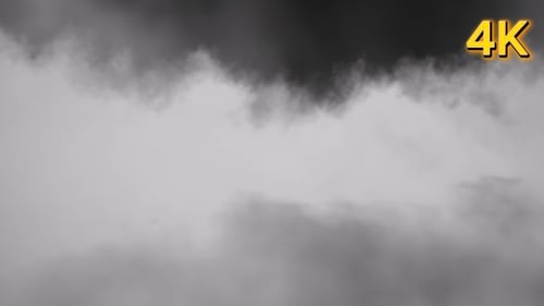 Atmospheric White Smoke Rising to Fill Frame for Video Transitions
