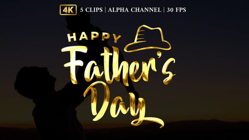 Happy Fathers Day Text Animation