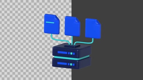 3D Animated Data Collection Icon