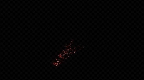 Burning Fiery Sparkler Trail Dissipation Overlay