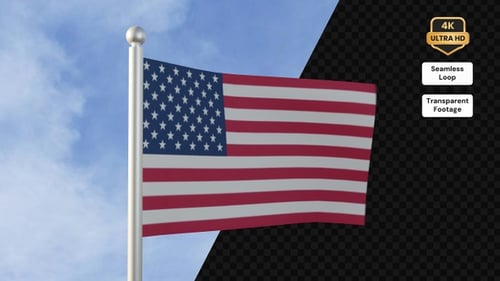 Waving American Flag United States of America