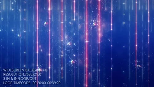 Red Blue Shine Digital Curtain Particles