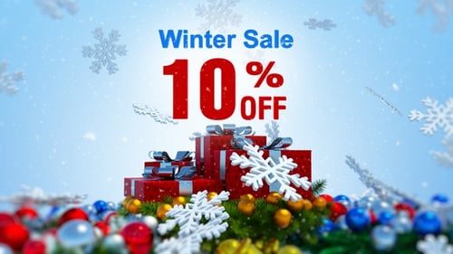 Winter Sale Discount Card 10 Percent Off