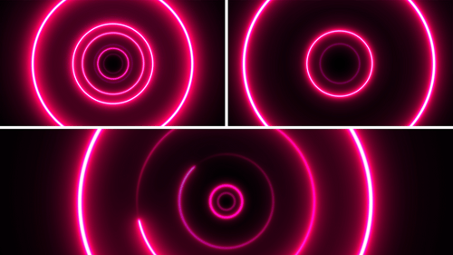 Neon Circle Pink Tunnel Background Pack