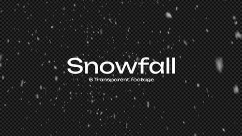 Realistic Snowfall Transparent Overlay Effects Pack