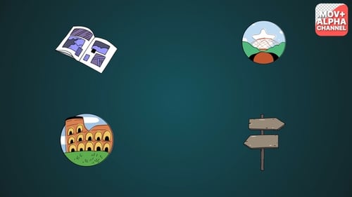 Travel Loop Icons 01 Motion Graphics
