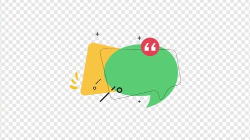 Animated Quote Bubble and Graphic Elements Title Card