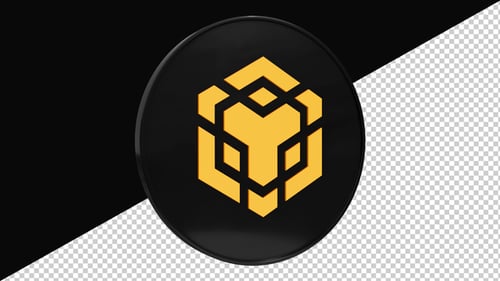 3D Rotating Coin with Abstract Geometric Logo Animation