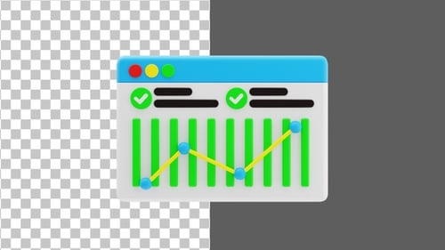 3D Growth Chart | Alpha Channel