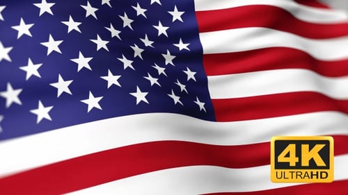 Seamless Loop of a Waving United States Flag