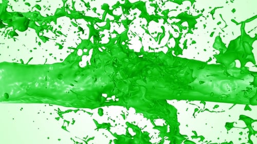 Green Paint Splash Collision
