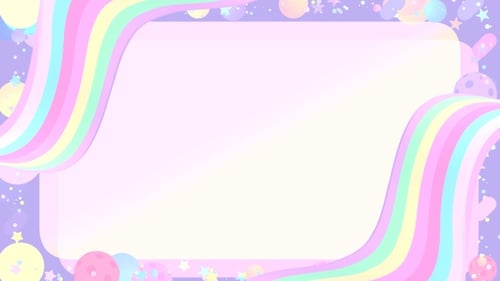Cartoon Rainbow Curve Background