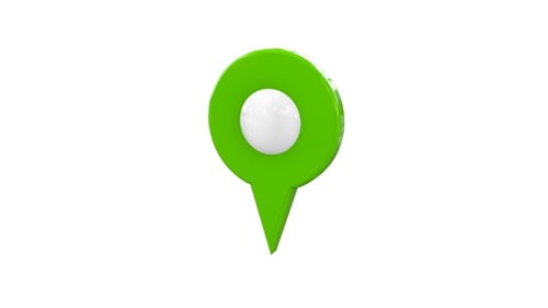 Modern Animated 3D Map Pin Location Marker