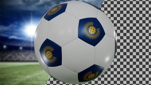 Football spinning ball Commonwealth of Nations | UHD | 60fps
