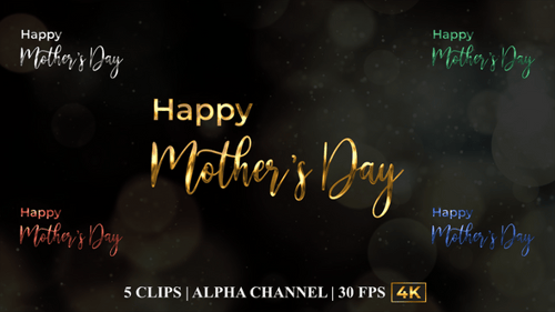 Happy Mother's Day Text Animation