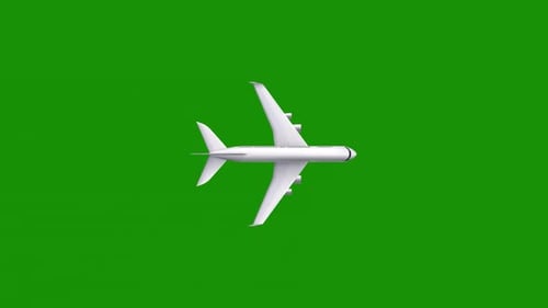 Minimalist 3D Airplane Flying Transition with Rotation