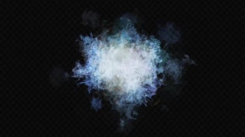 Vibrant Cosmic Smoke Energy Burst Element