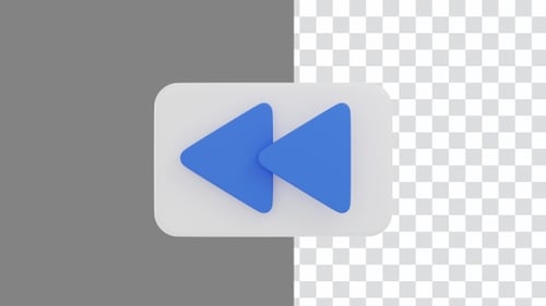 Animação 3D de Rewind Overlay Back to the Past | Alpha Channel