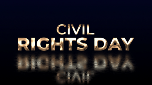 Animated Golden Text Reveal for Civil Rights Day