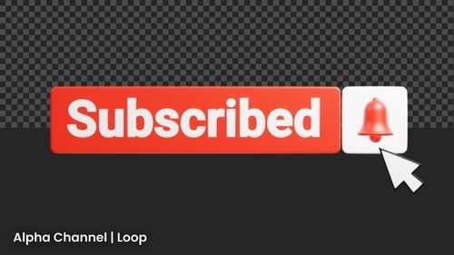 3D Subscribe Button Animation | Alpha Loop