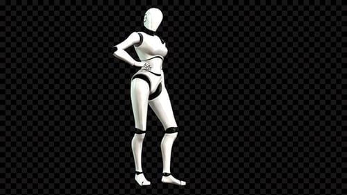 Robot Catwalk Animation Front View