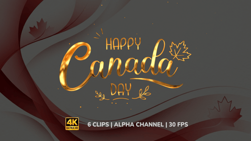 Animation textuelle Joyeuse Fête du Canada