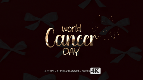 Golden Script Text Animation for World Cancer Day