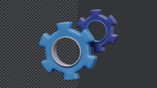 3D Mechanical Gears Animation