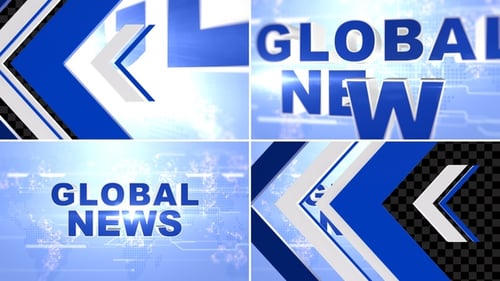 Global News Transition Blue