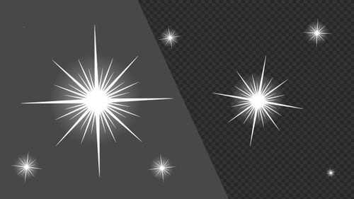 3D Animation of Bright Star Light | Alpha Channel