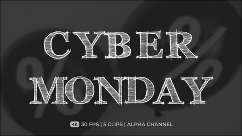 Cyber Monday Animated Text Reveals in Diverse Styles