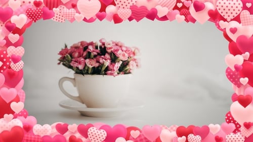 Animated Love Heart Frame Overlay for Romantic Videos