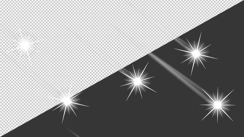 Céu 3D de estrelas cadentes com trilhas de cometas | Alpha Channel