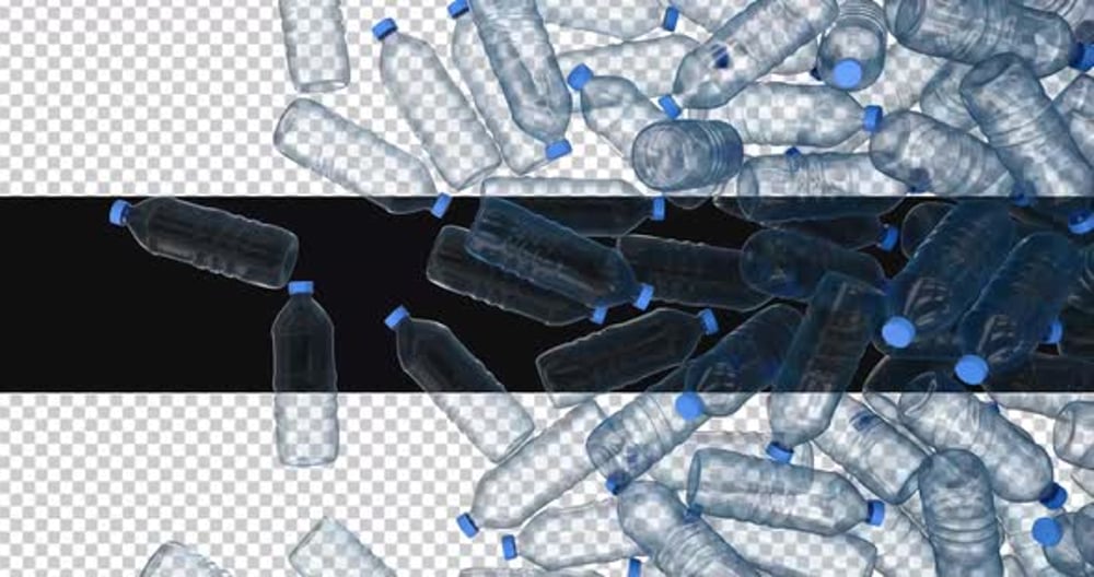 Plastic Bottles Falling Transition Animation, Transitions Motion ...