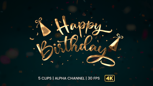 Happy Birthday Text Animation