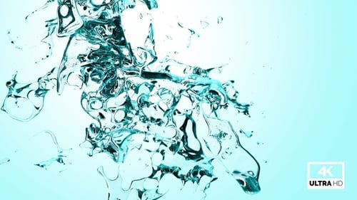 Dynamic Turquoise Fluid Splash Reveal