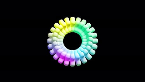 Colorful Abstract Morphing Torus Animation Loop