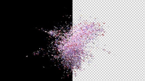 Confetti Splash with alpha channel