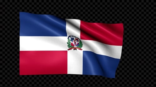 Dominican Republic National Flag Waving Animation