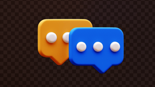 3D Chat Message Bubbles Icon Animation