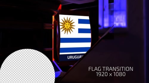 Übergang zur Flagge Uruguay