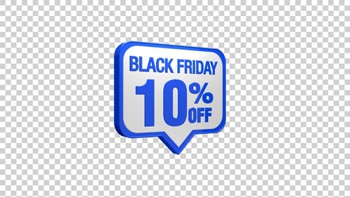 Animated Black Friday 15 Percent Off Discount Title