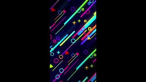 Vertical Colorful Shapes Background Loop