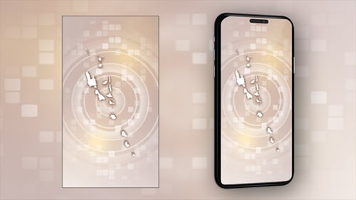 Vanuatu Map Reveal with Modern Digital Background